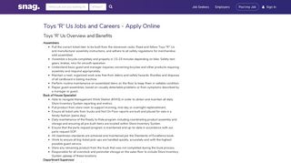 Toys 'R' Us Jobs and Careers - Apply Online - Snagajob