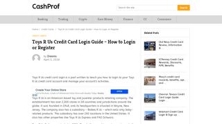 Toys R Us Credit Card Login Guide - How to Login or Register ...