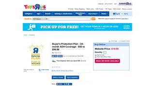 Buyer's Protection Plan - 24-month ADH Coverage - $50 ... - Toys R Us