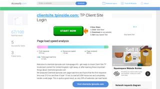 Access clientsite.tpinside.com. TP Client Site Login