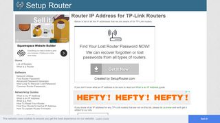 Default router IP addresses for TP-Link routers. - SetupRouter