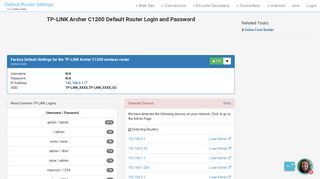 TP-LINK Archer C1200 Default Router Login and Password - Clean CSS