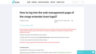 How to log into the web management page of the range extender (new ...