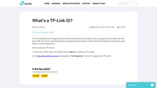 What's a TP-Link ID? | TP-Link