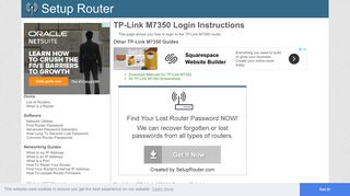 How to Login to the TP-Link M7350 - SetupRouter