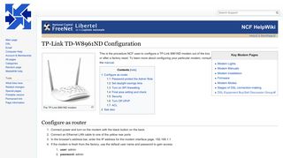 TP-Link TD-W8961ND Configuration - Support