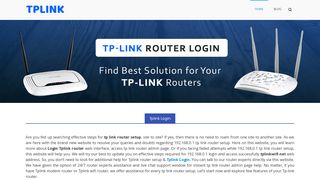 tp link router login | 192.168.0.1 tp link router setup | tplinkwifi net