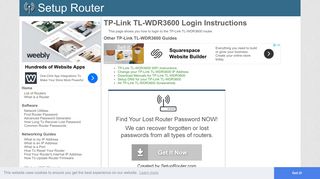 How to Login to the TP-Link TL-WDR3600 - SetupRouter