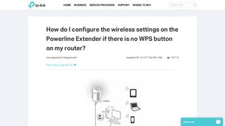How do I configure the wireless settings on the Powerline ... - TP-Link