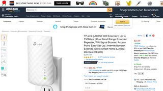Amazon.com: TP-Link | AC750 Wifi Extender | Up to 750Mbps | Dual ...