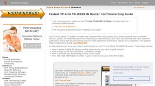 Fastest TP-Link TD-W8901N Router Port Forwarding Guide