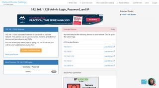 192.168.1.128 Admin Login, Password, and IP - Clean CSS