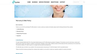 Warranty & RMA Policy | TP-Link Singapore