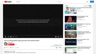 How to change tplink login password from default admin - YouTube