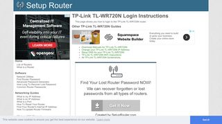 Login to TP-Link TL-WR720N Router - SetupRouter