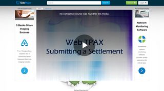 Web TPAX Submitting a Settlement - ppt video online download