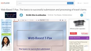 Web-Based T-Pax. The basics to successful submission and ...