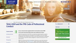 Meet TPB requirements - Kaplan Professional