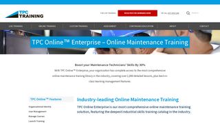 Online Maintenance Training – TPC Training