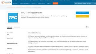 TPC Training Systems Company Info - eLearning Industry
