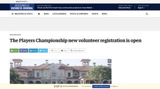 The Players Championship new volunteer registration is open ...