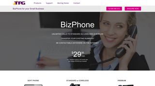 TPG Bizphone - Phone Solution for Your Small Business | TPG website