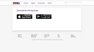 Download the TPG Mobile App for iOS and Android