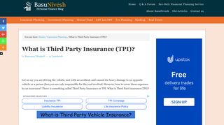 What is Third Party Insurance (TPI)? - BasuNivesh