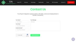True Payroll Integration | Contact TPI