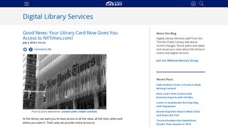 Good News: Your Library Card Now Gives You Access to NYTimes.com!