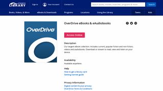 OverDrive eBooks & eAudiobooks : Toronto Public Library
