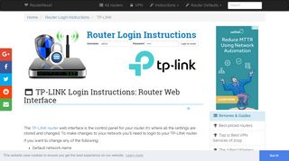 TP-LINK Login: How to Access the Router Settings | RouterReset