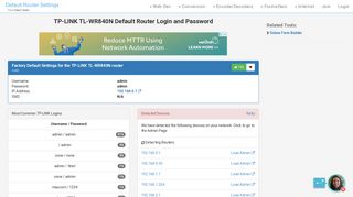 TP-LINK TL-WR840N Default Router Login and Password - Clean CSS