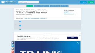 TP-LINK TL-WA854RE USER MANUAL Pdf Download. - ManualsLib