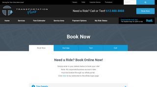 Book a Ride | Transportation Plus