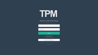 TPM Online - Login - Trade Portfolio Manager