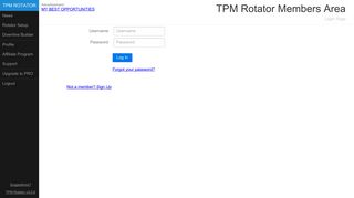 TPM Rotator Members Area Login