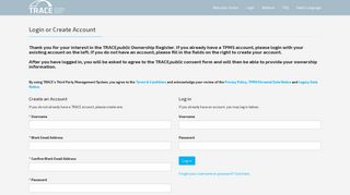 TRACE Portal: Login or Create Account - TRACE's Third Party ...