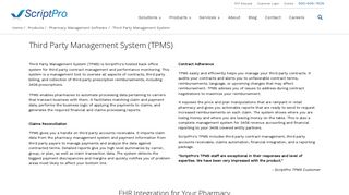 Third Party Management System (TPMS) - ScriptPro