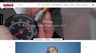 Why is my TPMS light on? | Safford CJDR of Springfield