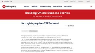 Netregistry aquires TPP Internet | Netregistry Blog