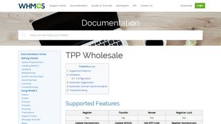 TPP Wholesale - WHMCS Documentation