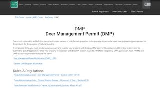 Deer Management Permit (DMP) - Texas Parks and Wildlife - Texas.gov