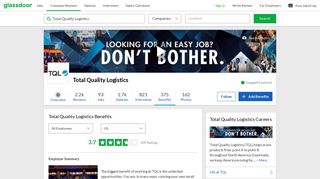 Total Quality Logistics Employee Benefits and Perks | Glassdoor