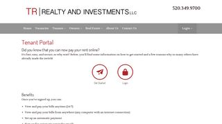 Tenant Portal | TR Realty & Investments | Tucson, AZ