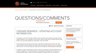 Total Rewards - Updating Account Information - FAQ - Service