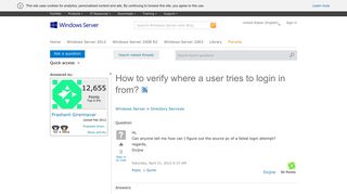 How to verify where a user tries to login in from? - Microsoft