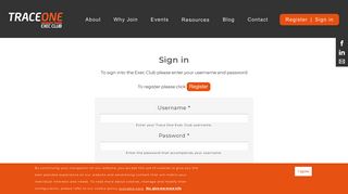 User account | Trace One Exec Club