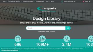 TraceParts: Free 3D models, CAD files and 2D drawings