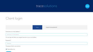 Log in | Trace Solutions